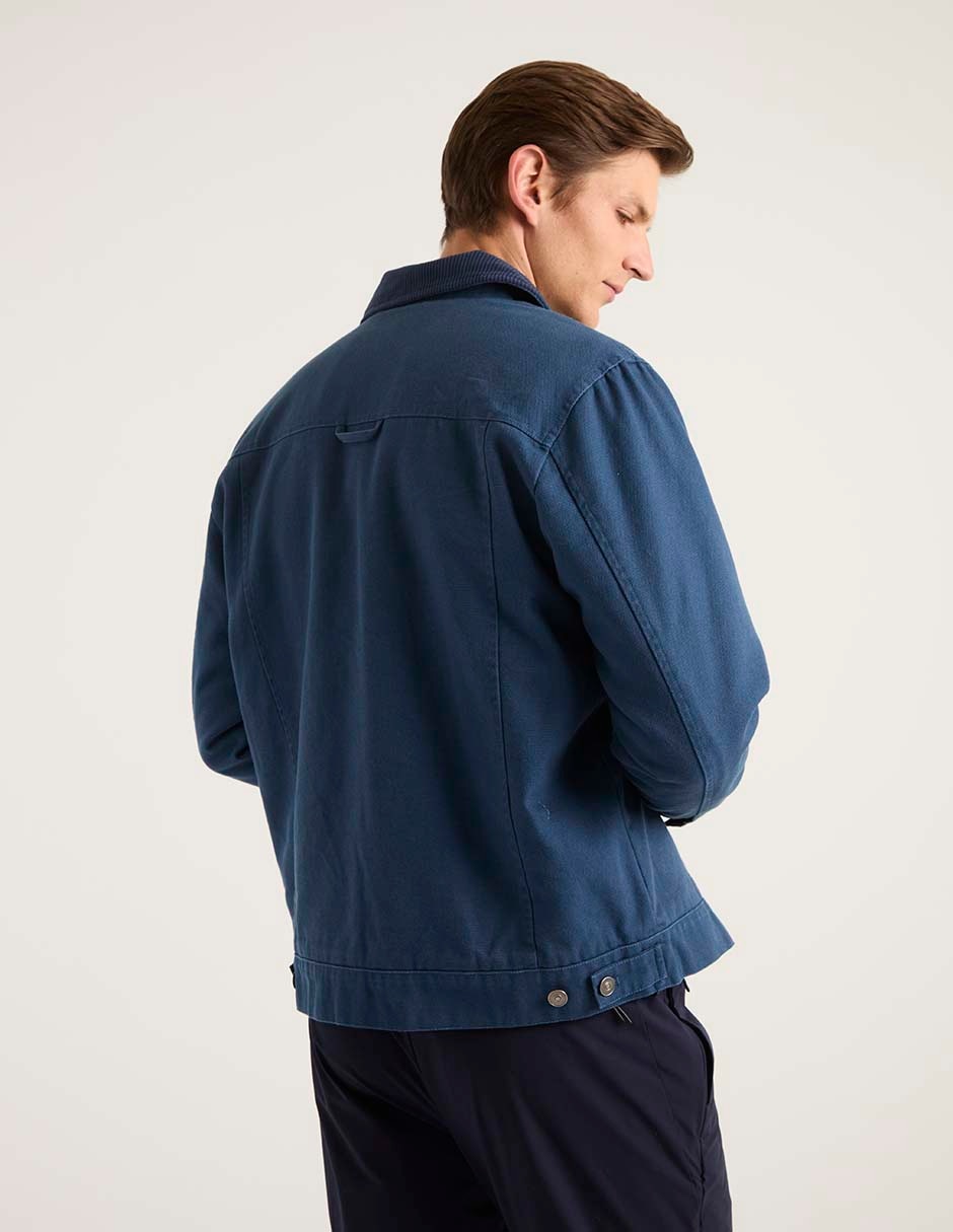 Chamarra casual con bolsillos para hombre 4