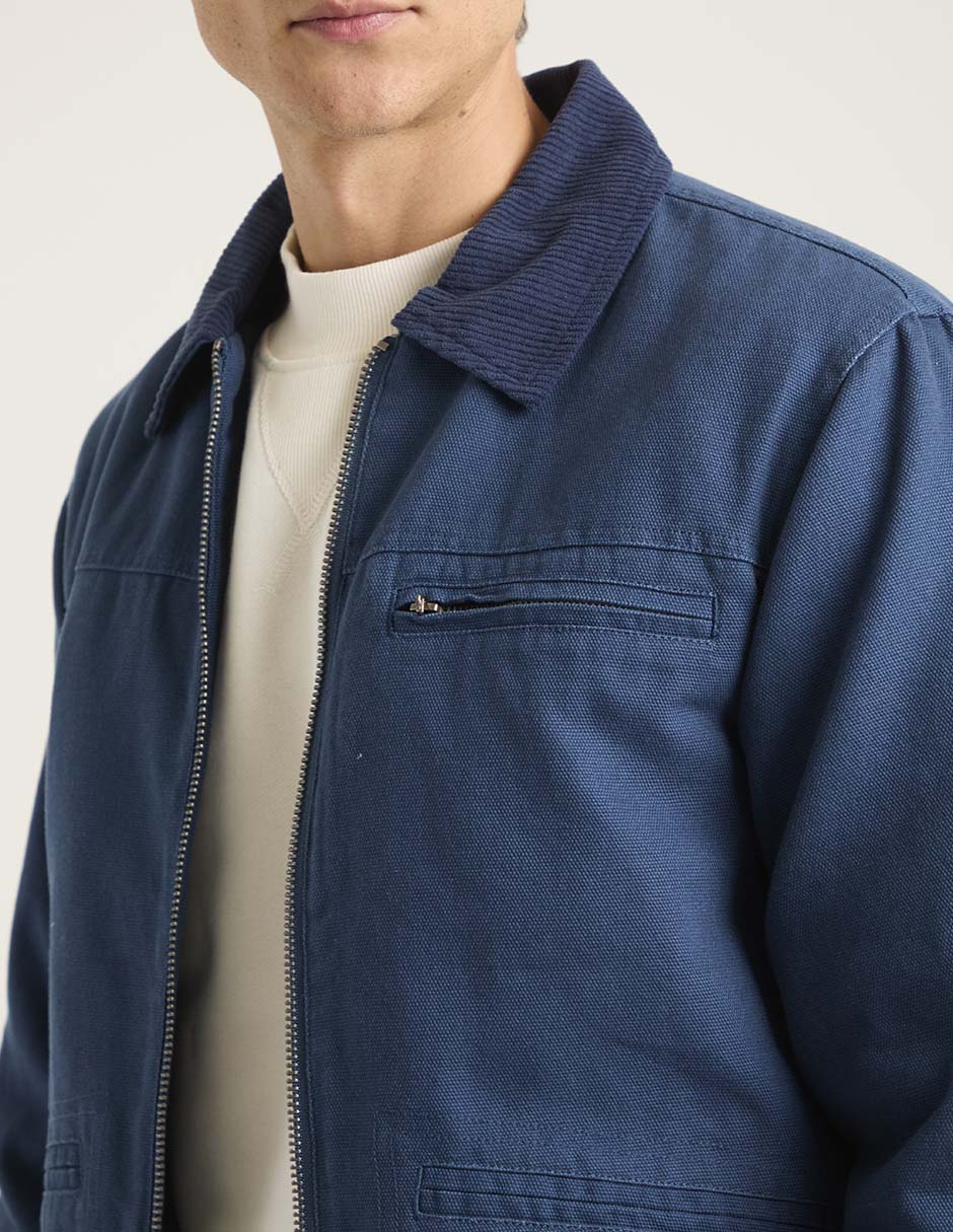 Chamarra casual con bolsillos para hombre 2