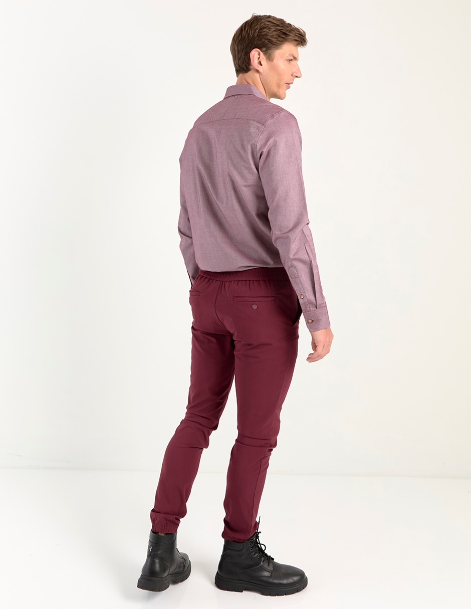 Pantalón casual jogger regular de algodón para hombre 2