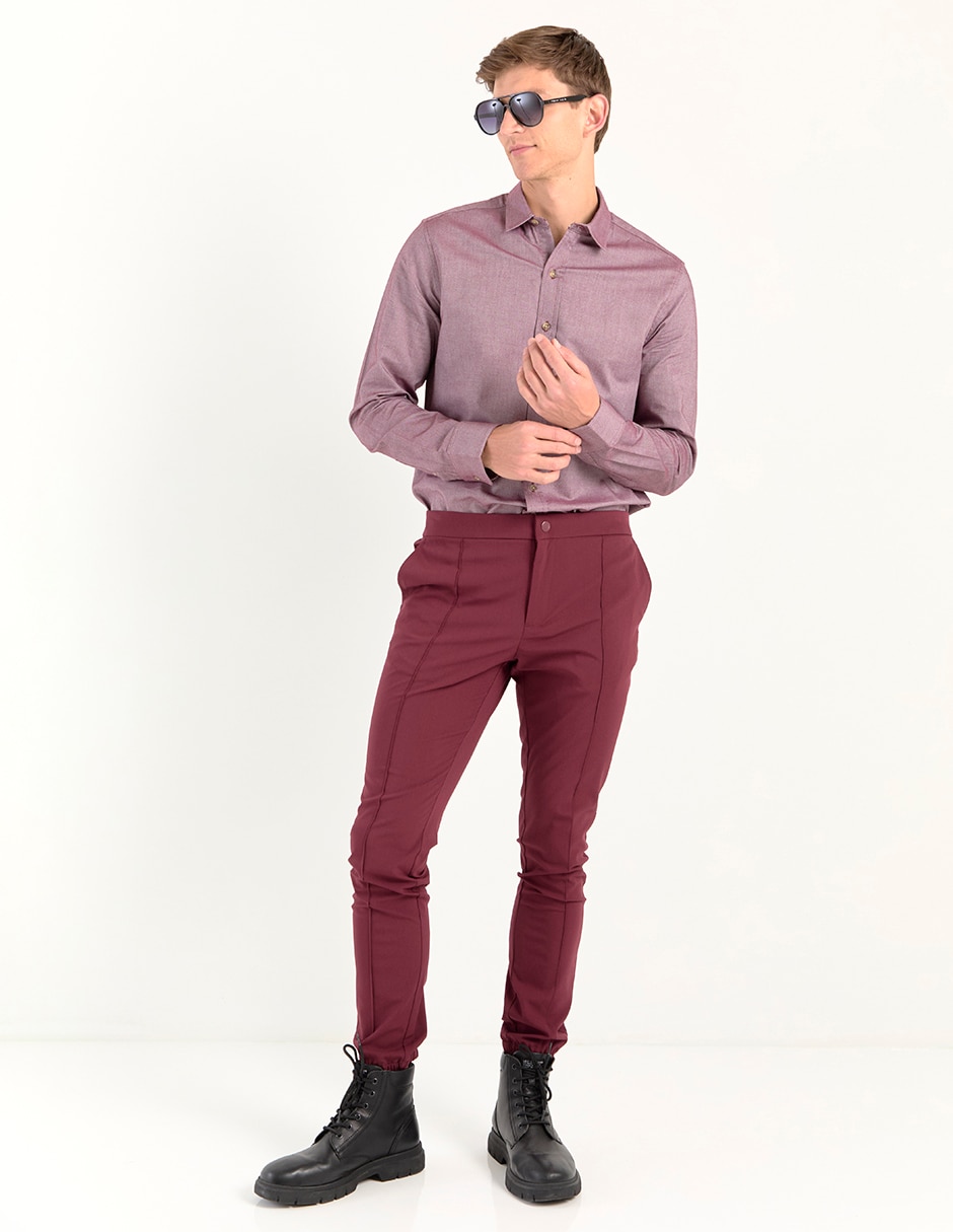 Pantalón casual jogger regular de algodón para hombre 3