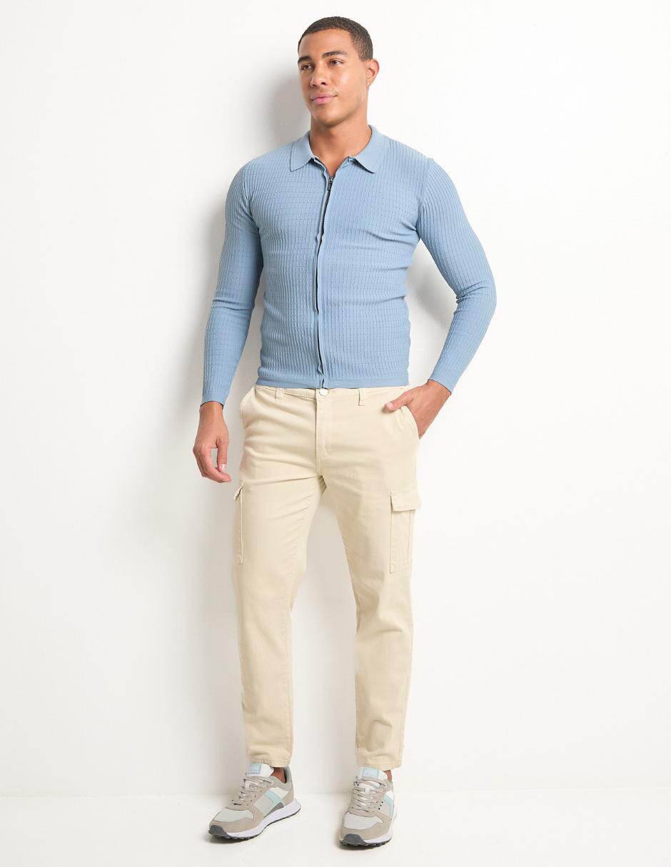 Suéter Contempo cuello camisero para hombre