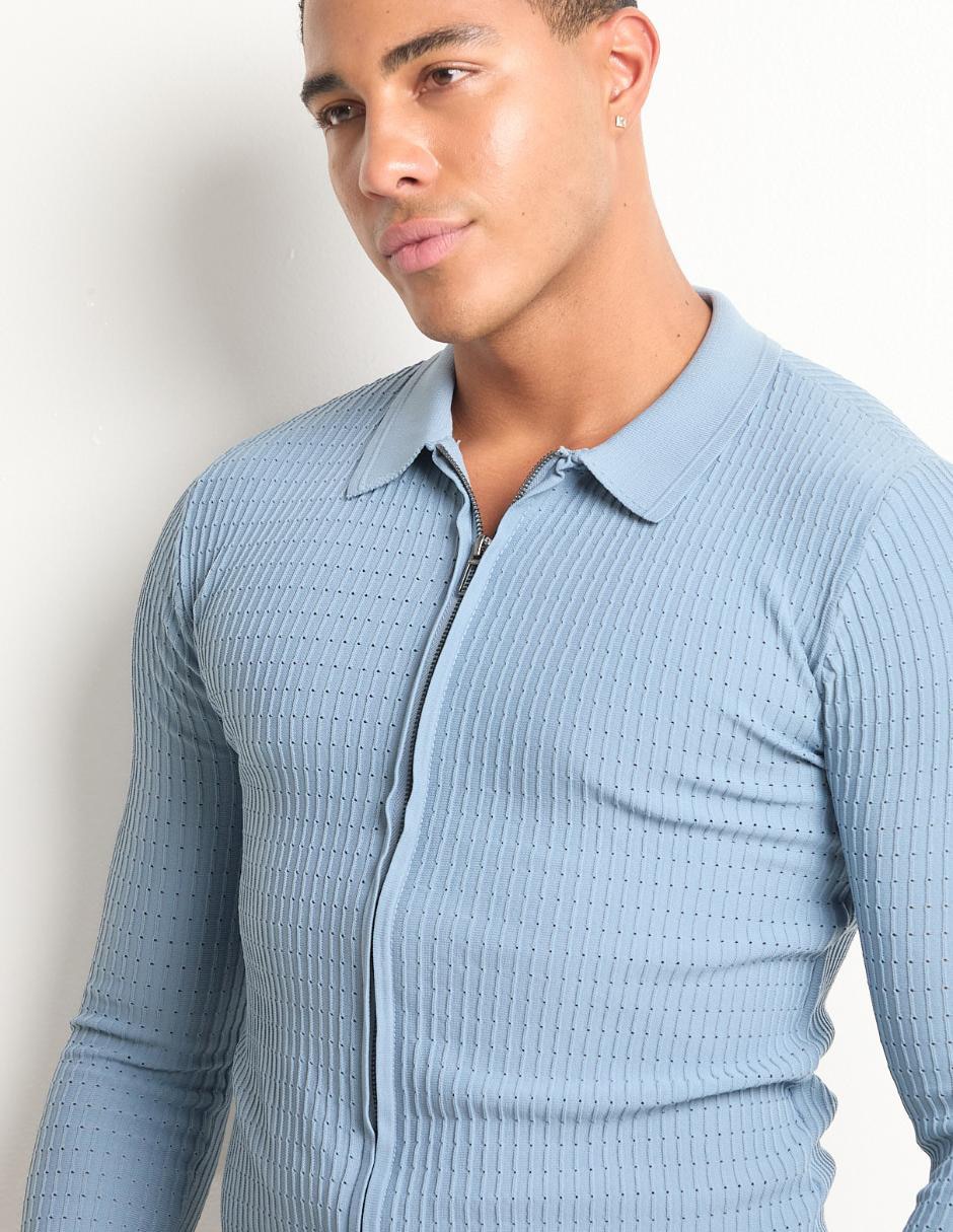 Suéter Contempo cuello camisero para hombre