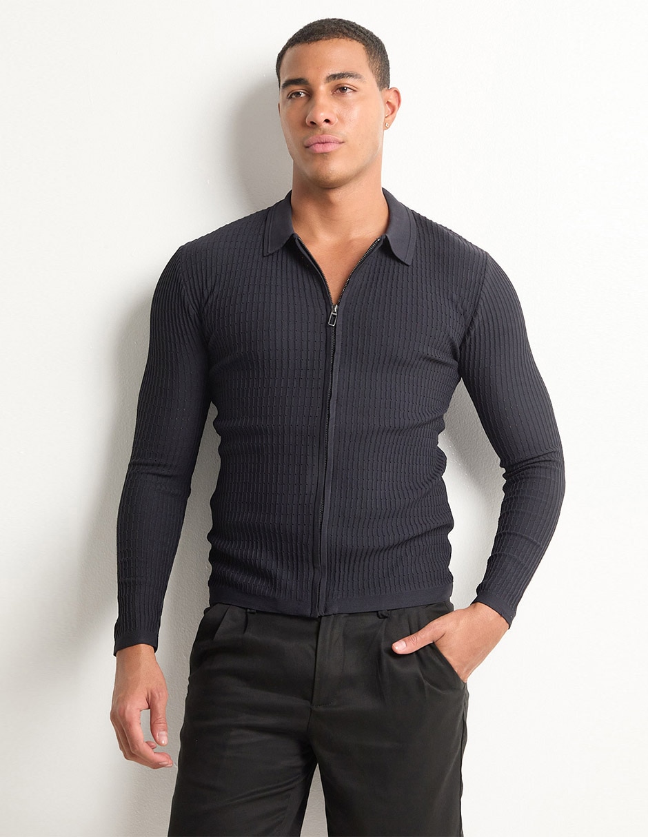 Suéter cuello camisero para hombre Suéter cuello camisero para hombre