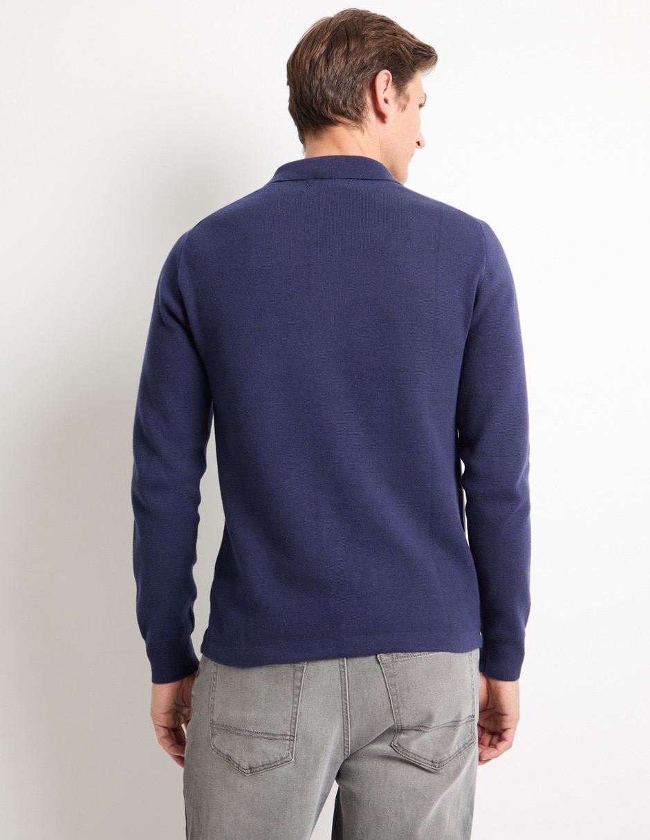 Suéter Contempo cuello con botón para hombre