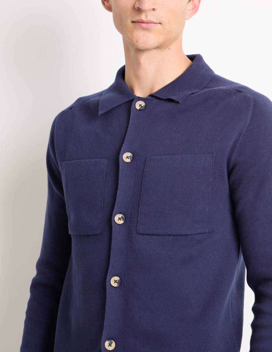 Suéter Contempo cuello con botón para hombre
