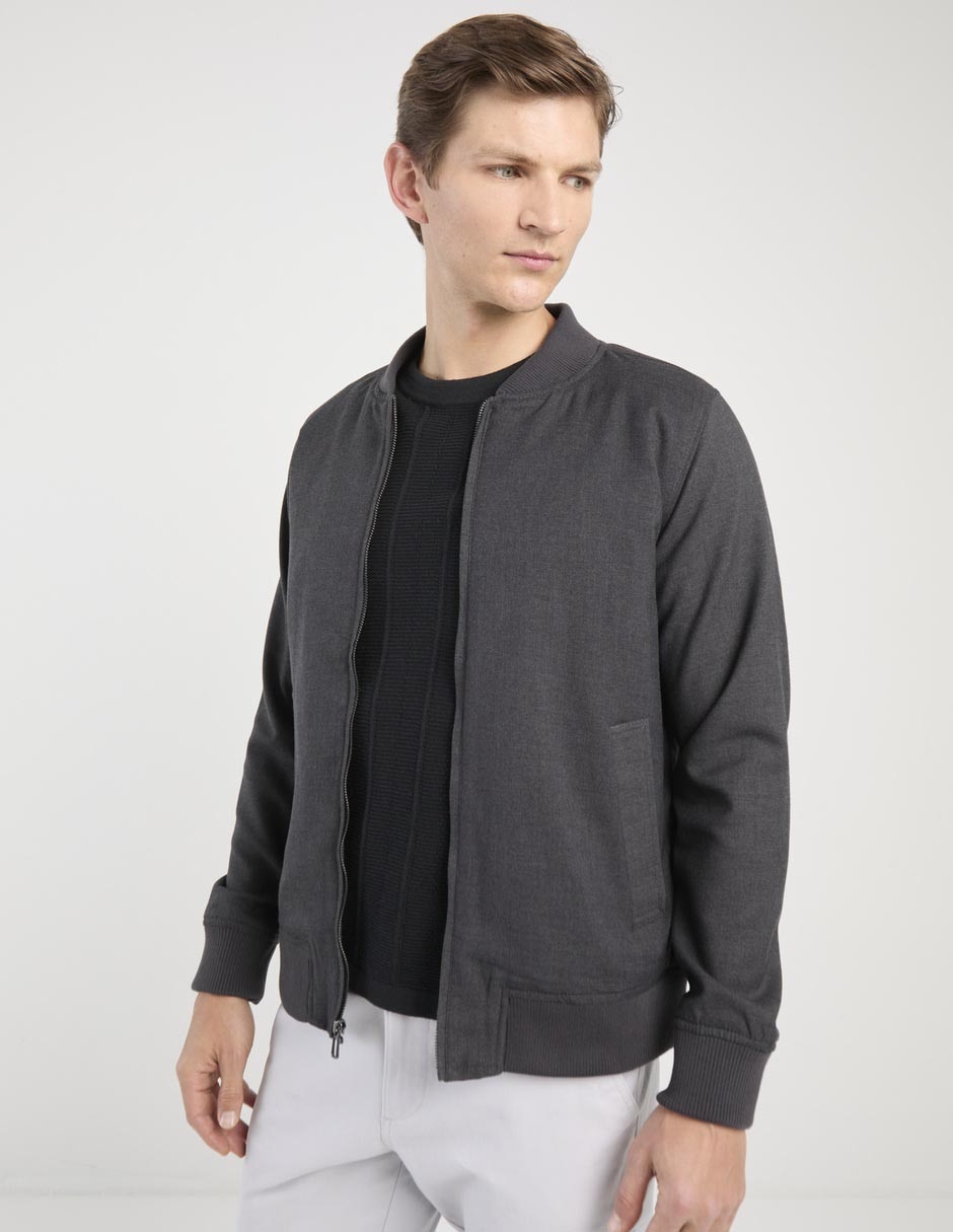 Chamarra bomber con bolsillos para hombre Chamarra bomber con bolsillos para hombre