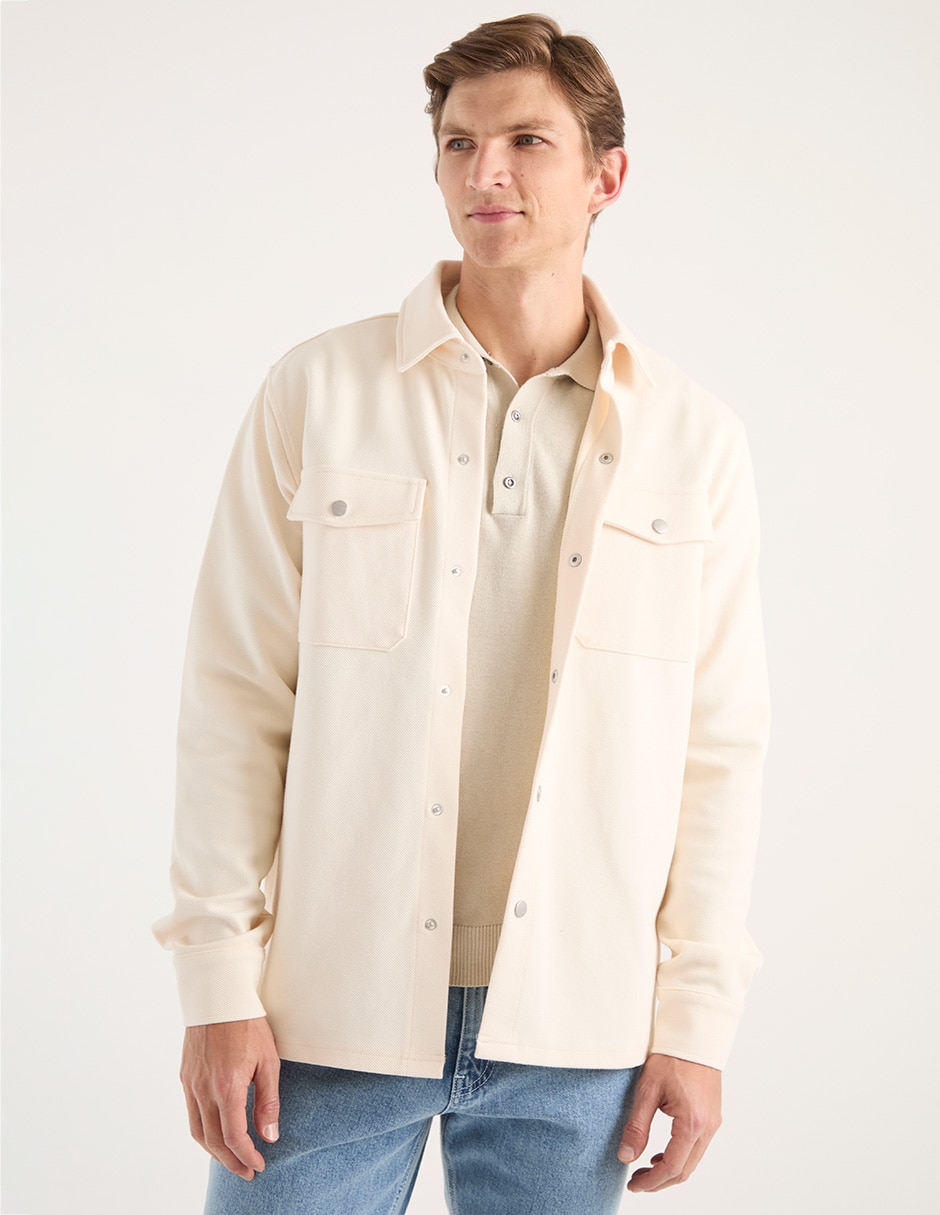 Chamarra casual con bolsillos para hombre Chamarra casual con bolsillos para hombre