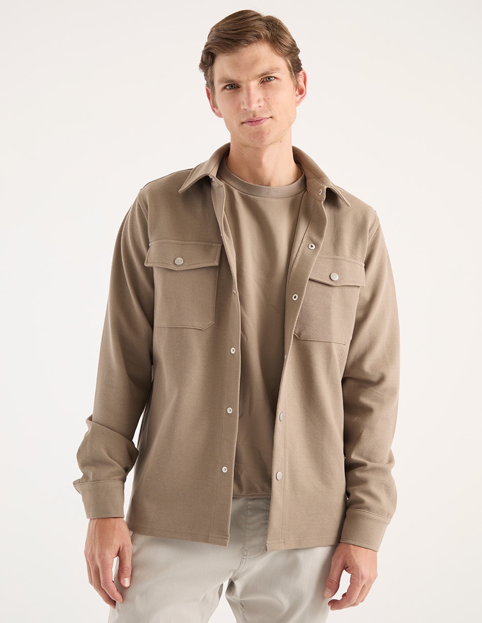 Chamarra casual con bolsillos para hombre Chamarra casual con bolsillos para hombre