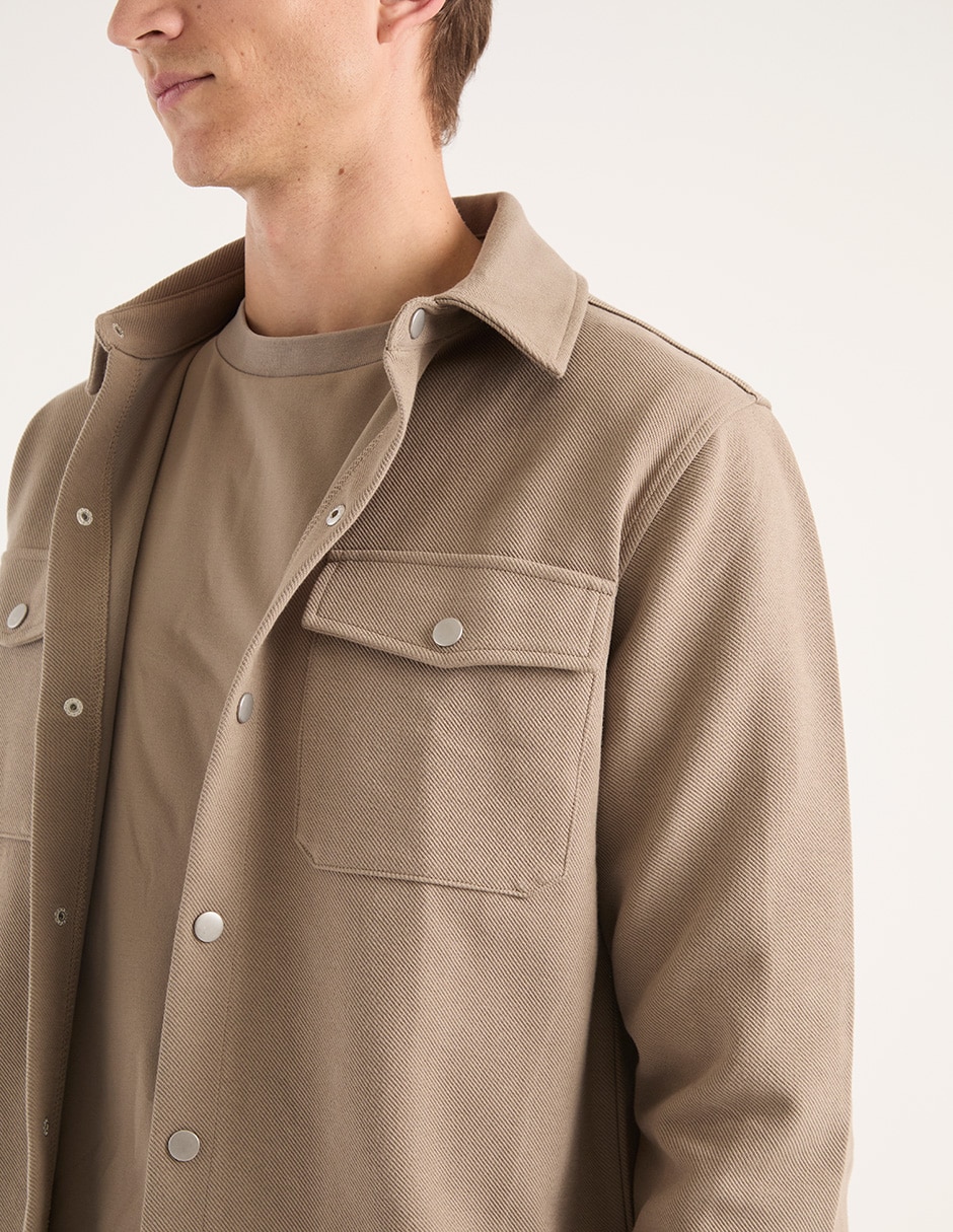 Chamarra casual con bolsillos para hombre 4