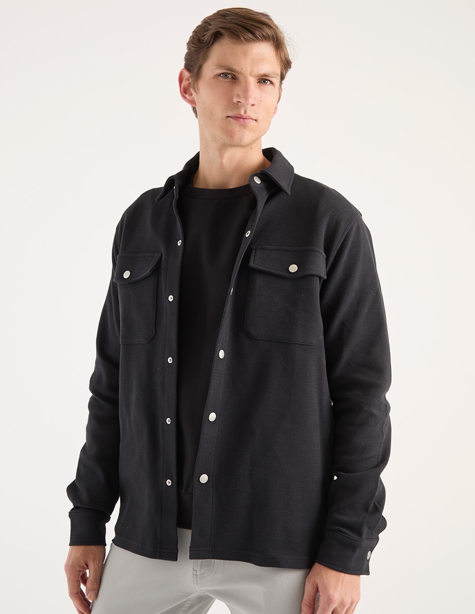 Chamarra casual con bolsillos para hombre 1