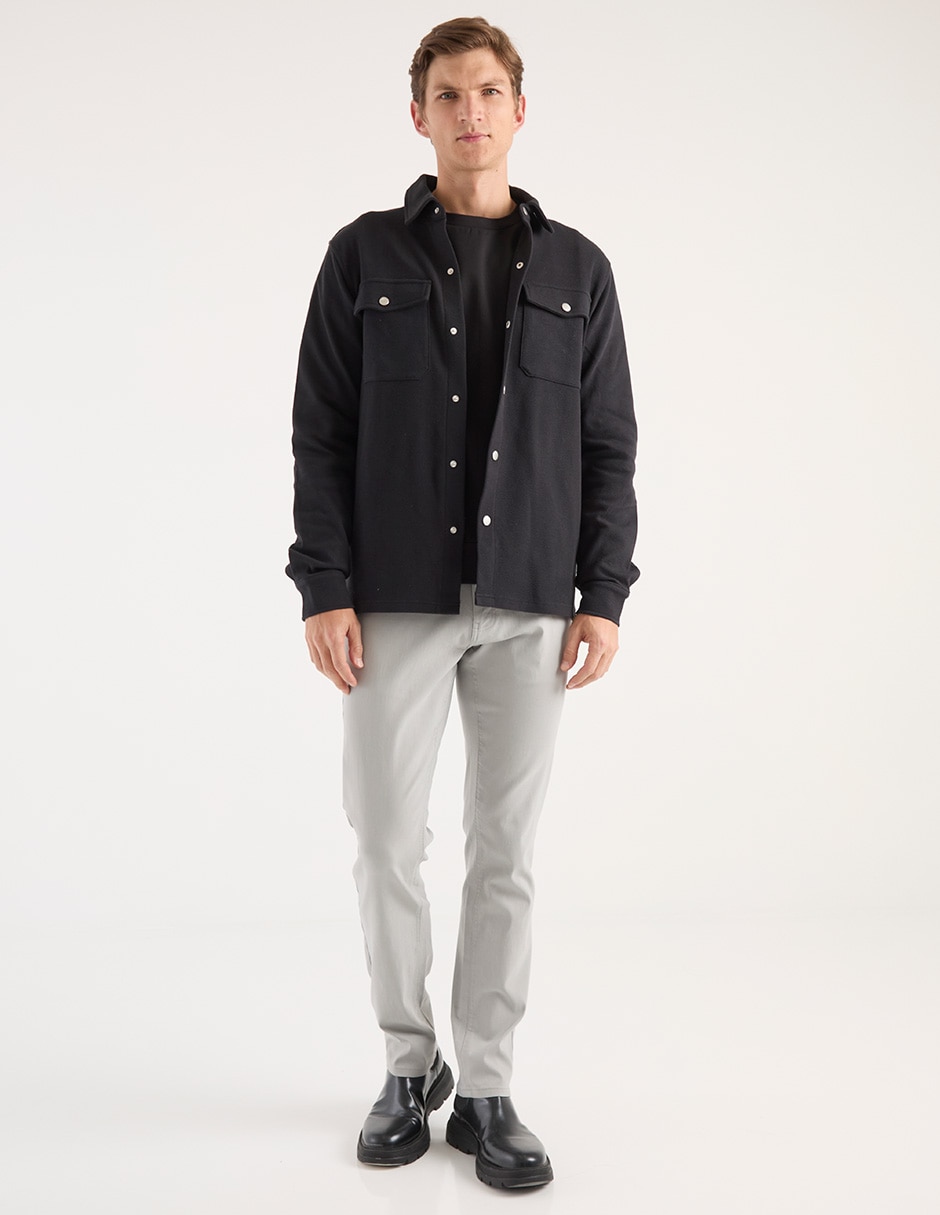 Chamarra casual con bolsillos para hombre 3