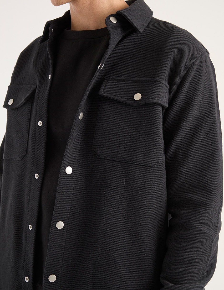 Chamarra casual con bolsillos para hombre 2