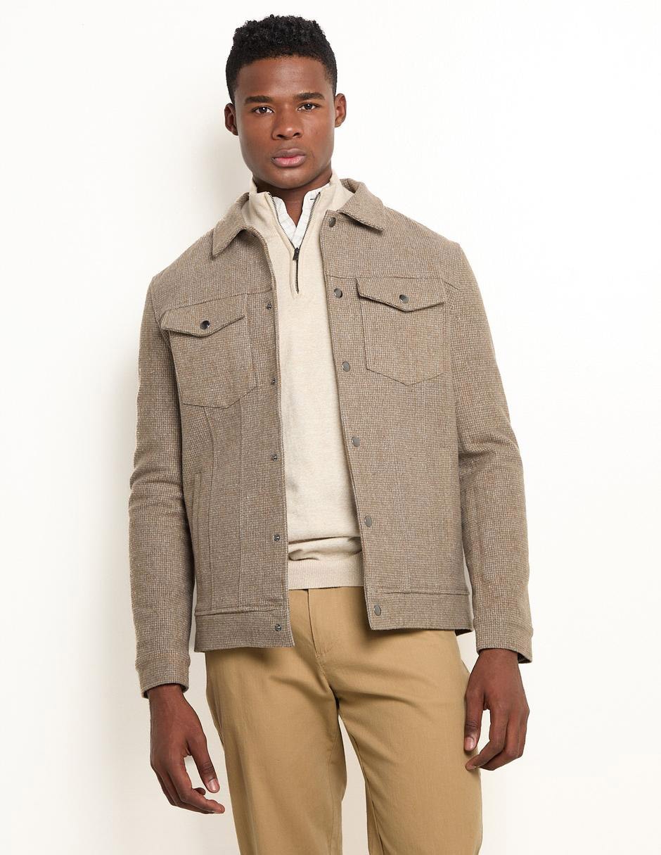 Chamarra casual con bolsillos para hombre Chamarra casual con bolsillos para hombre