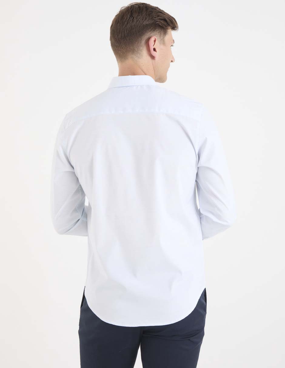 Camisa casual manga larga para hombre 2