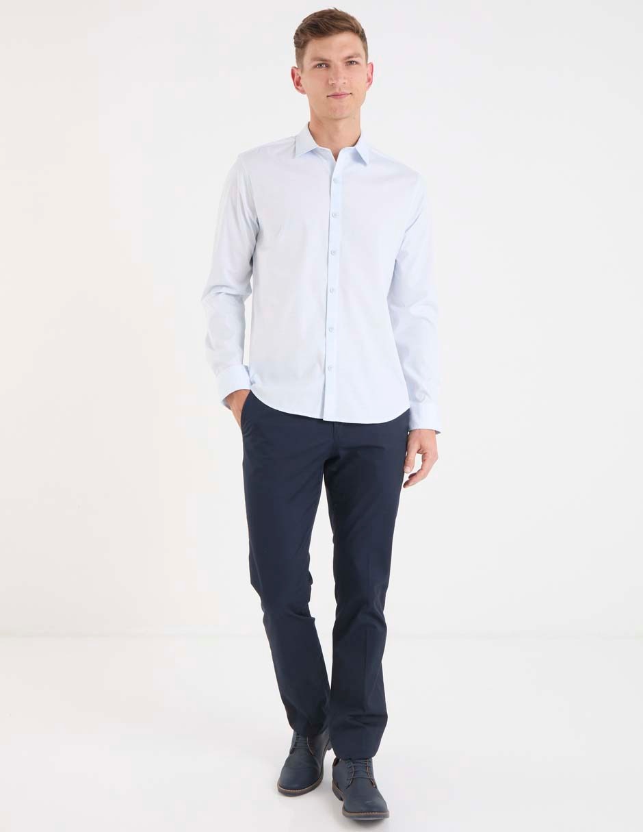 Camisa casual manga larga para hombre 3