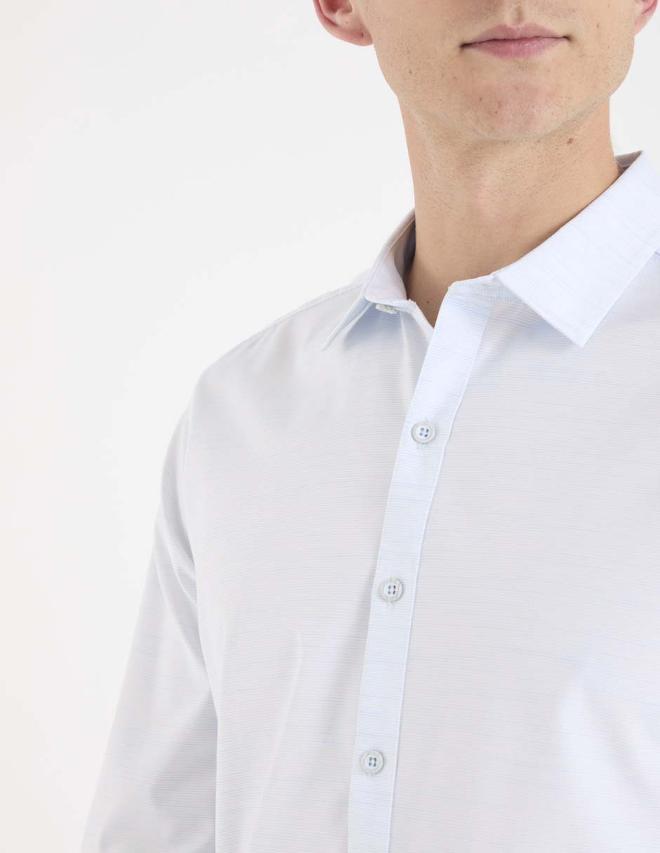 Camisa casual manga larga para hombre 4