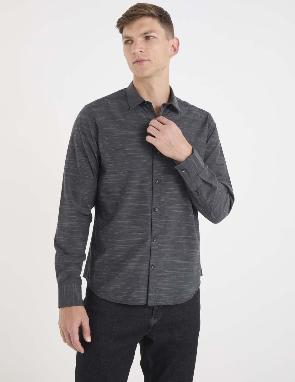 Camisa casual manga larga para hombre