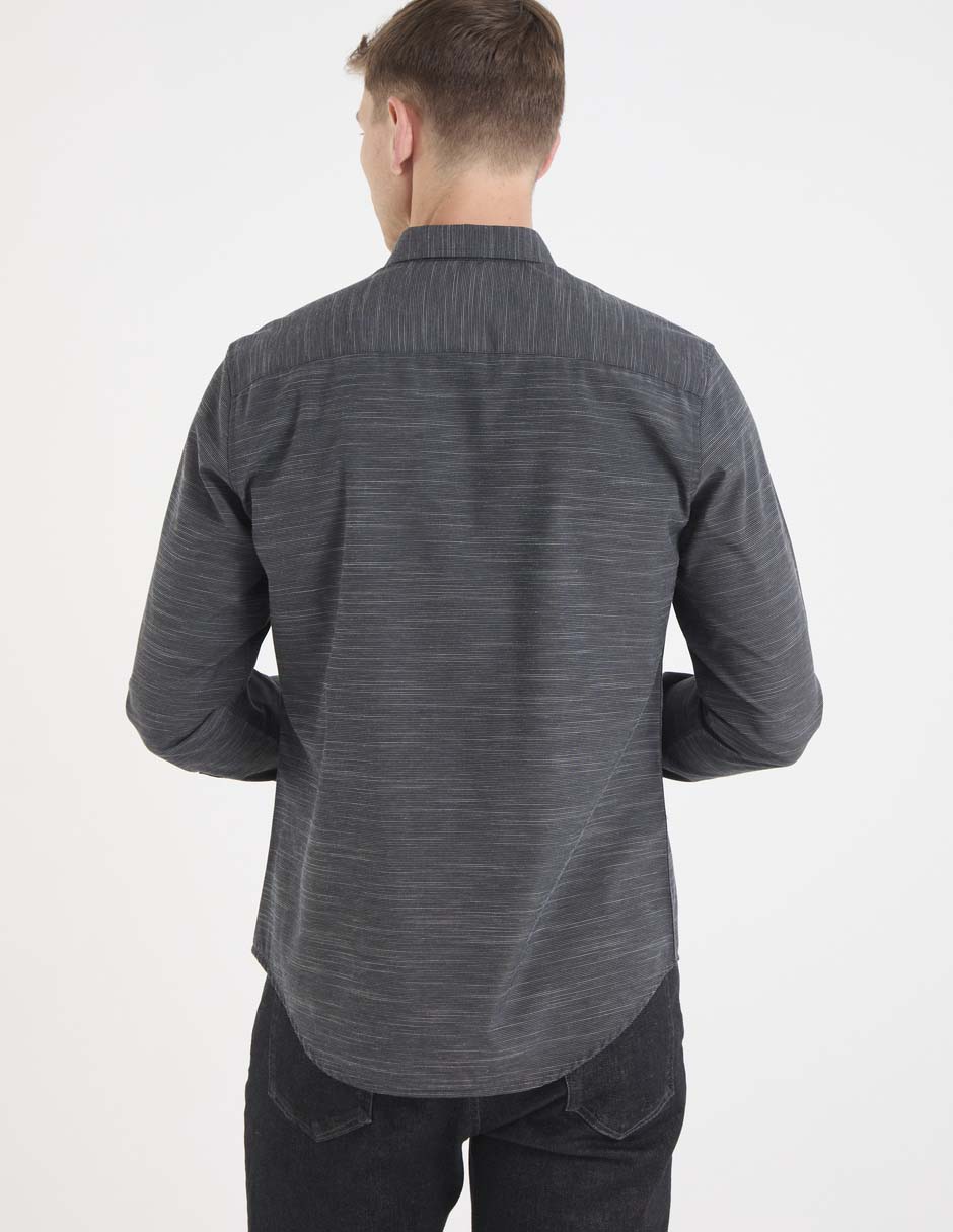 Camisa casual manga larga para hombre 2