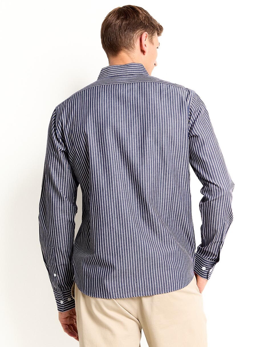 Camisa casual de algodón manga larga para hombre 5