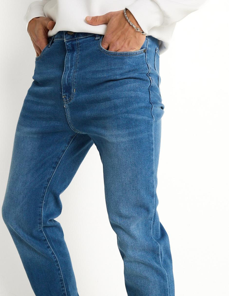 Jeans slim deslavado para hombre 4