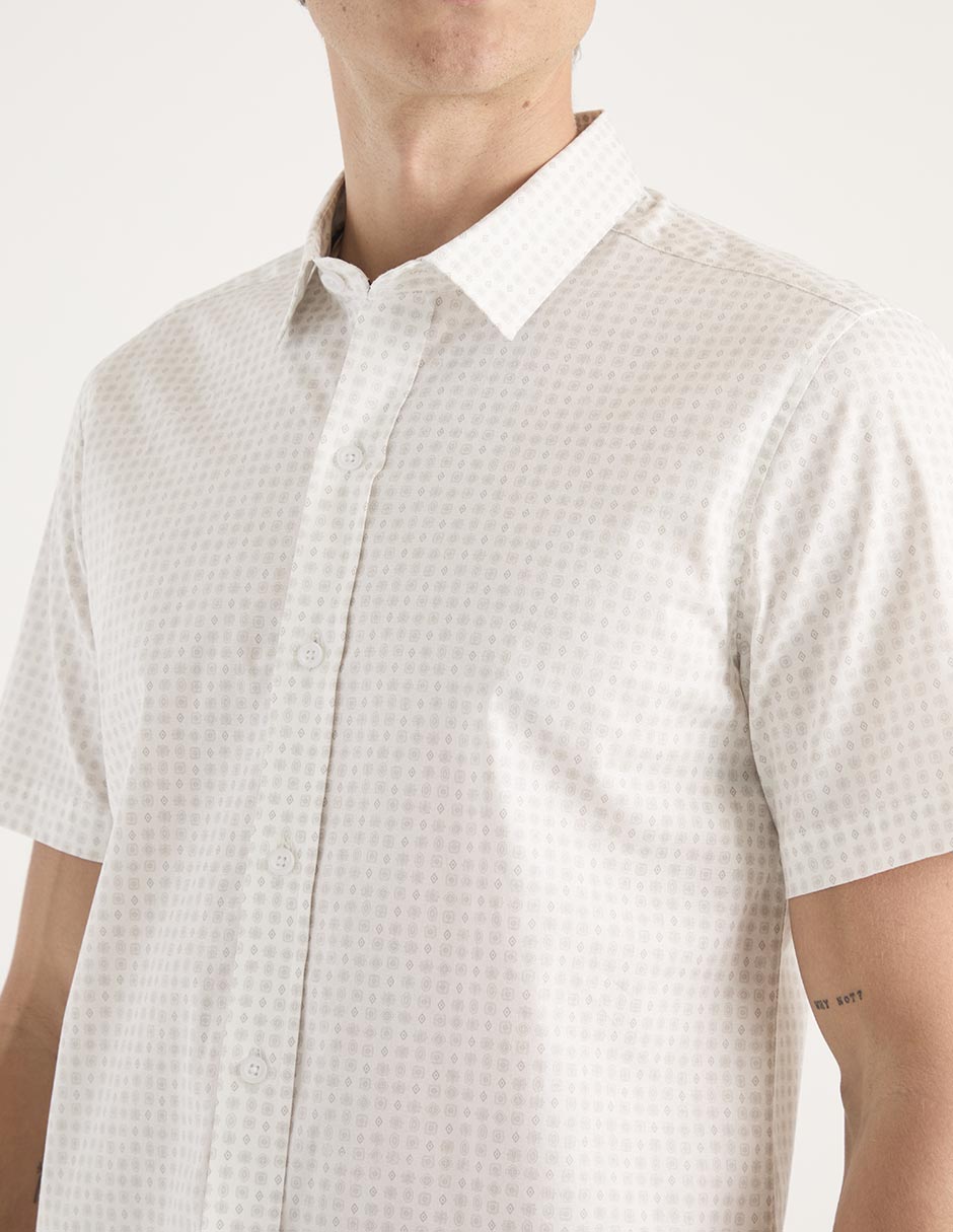 Camisa casual manga corta para hombre
