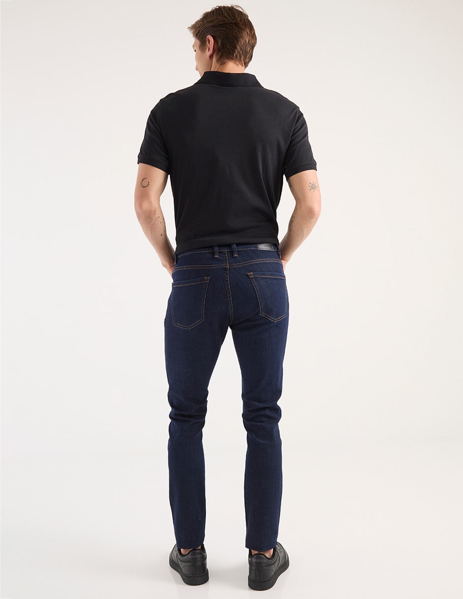 Jeans slim lavado obscuro para hombre 4