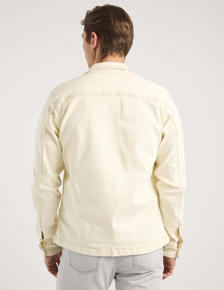 Chamarra denim de mezclilla con bolsillos para hombre 6