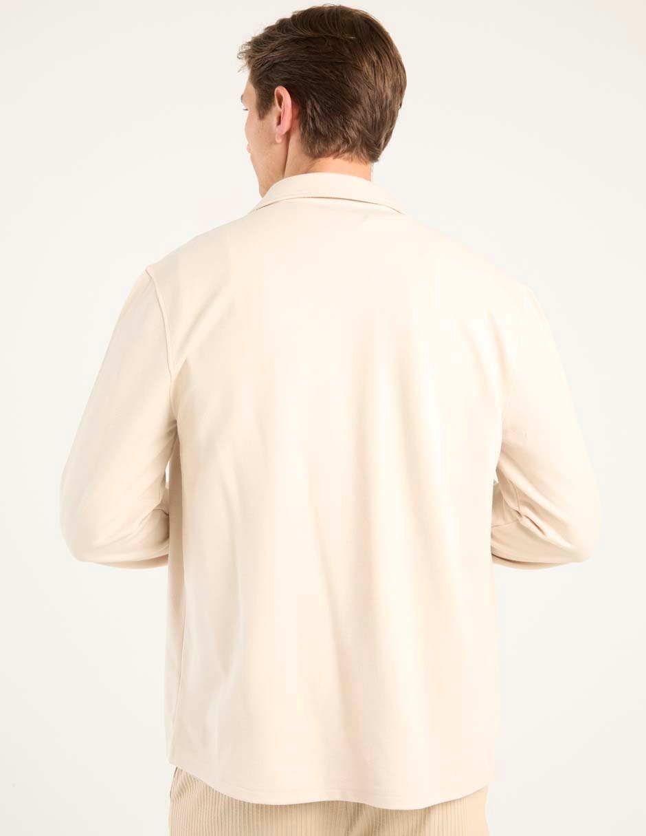 Sobrecamisa casual Contempo de algodón manga larga para hombre