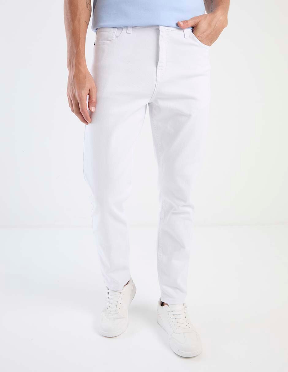 Jeans slim lavado claro para hombre 1