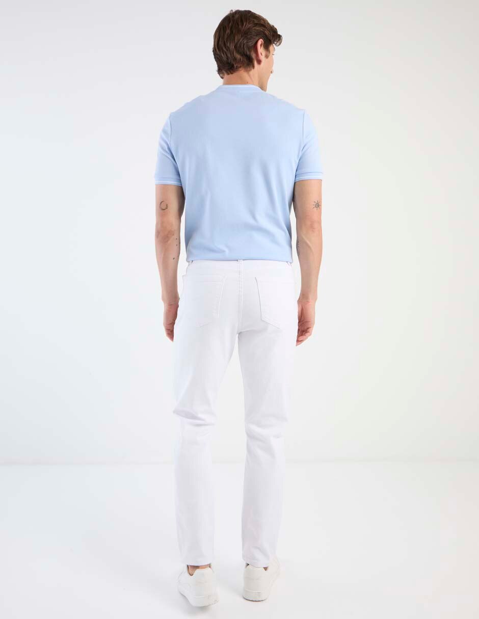 Jeans slim lavado claro para hombre 5