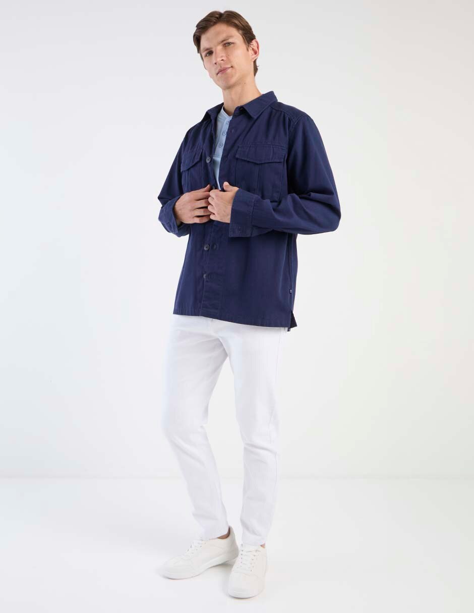 Jeans slim lavado claro para hombre 6