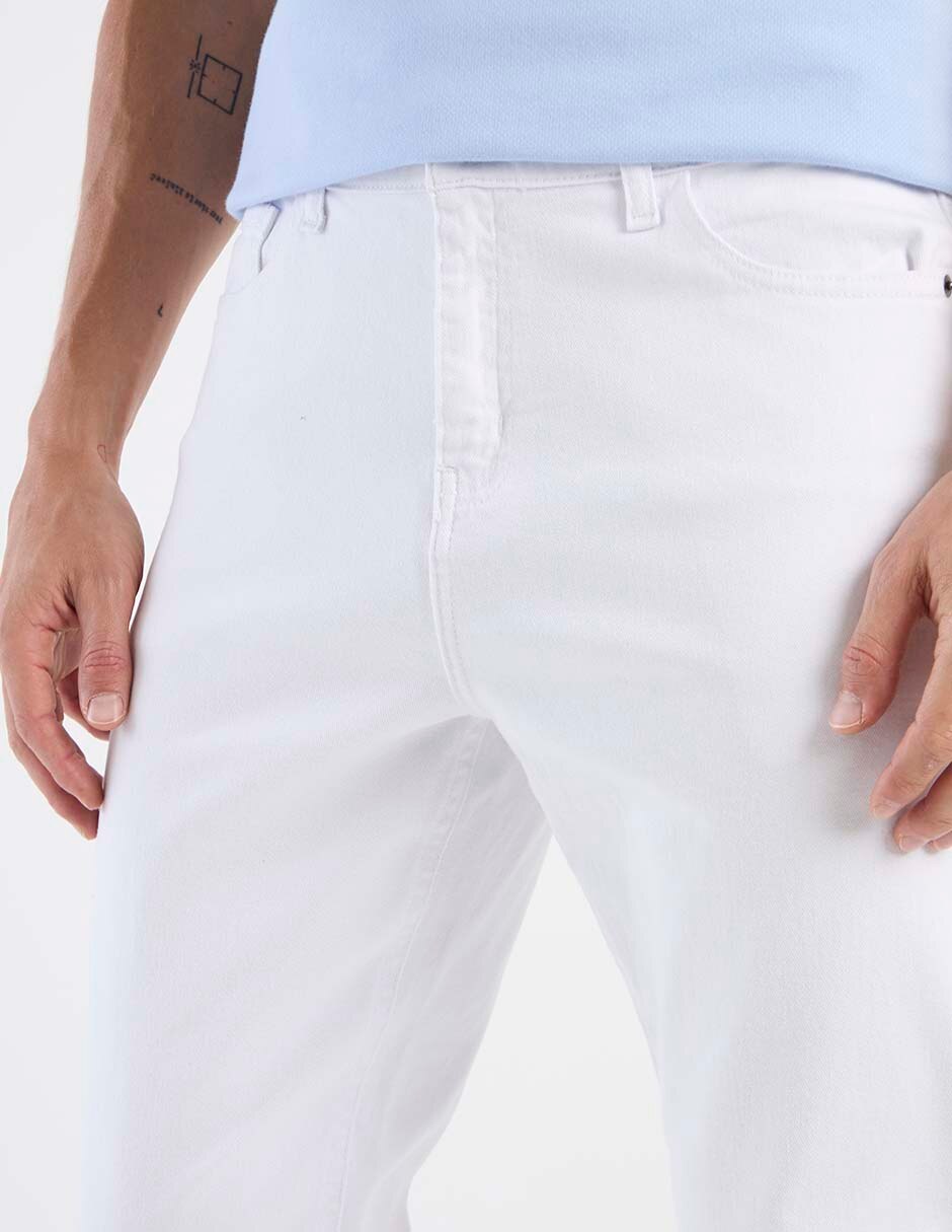 Jeans slim lavado claro para hombre 7
