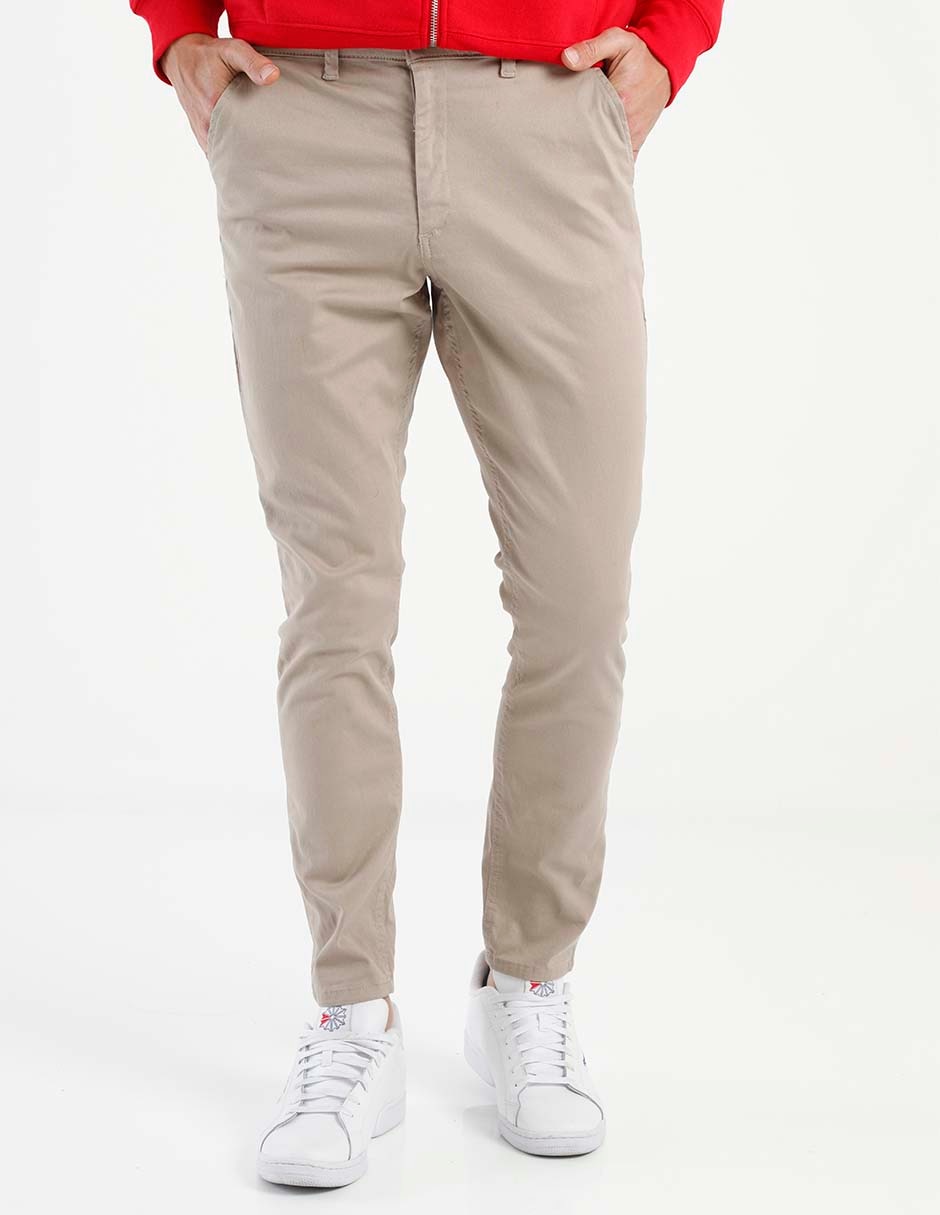 Pantalón chino slim de algodón para hombre Pantalón chino slim de algodón para hombre