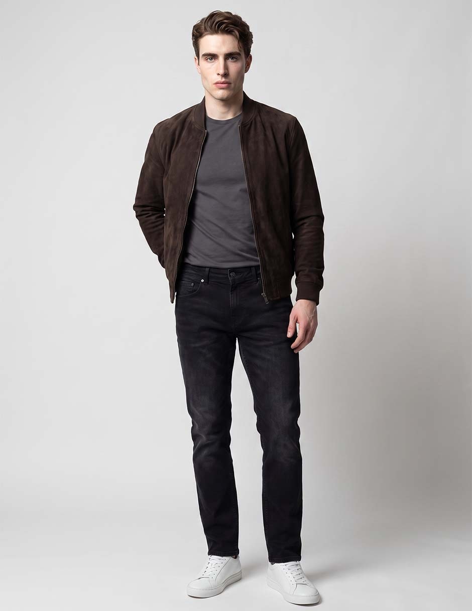 Jeans slim lavado obscuro para hombre 3