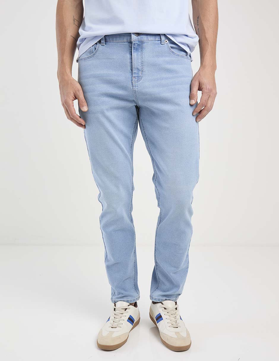 Jeans straight deslavado para hombre