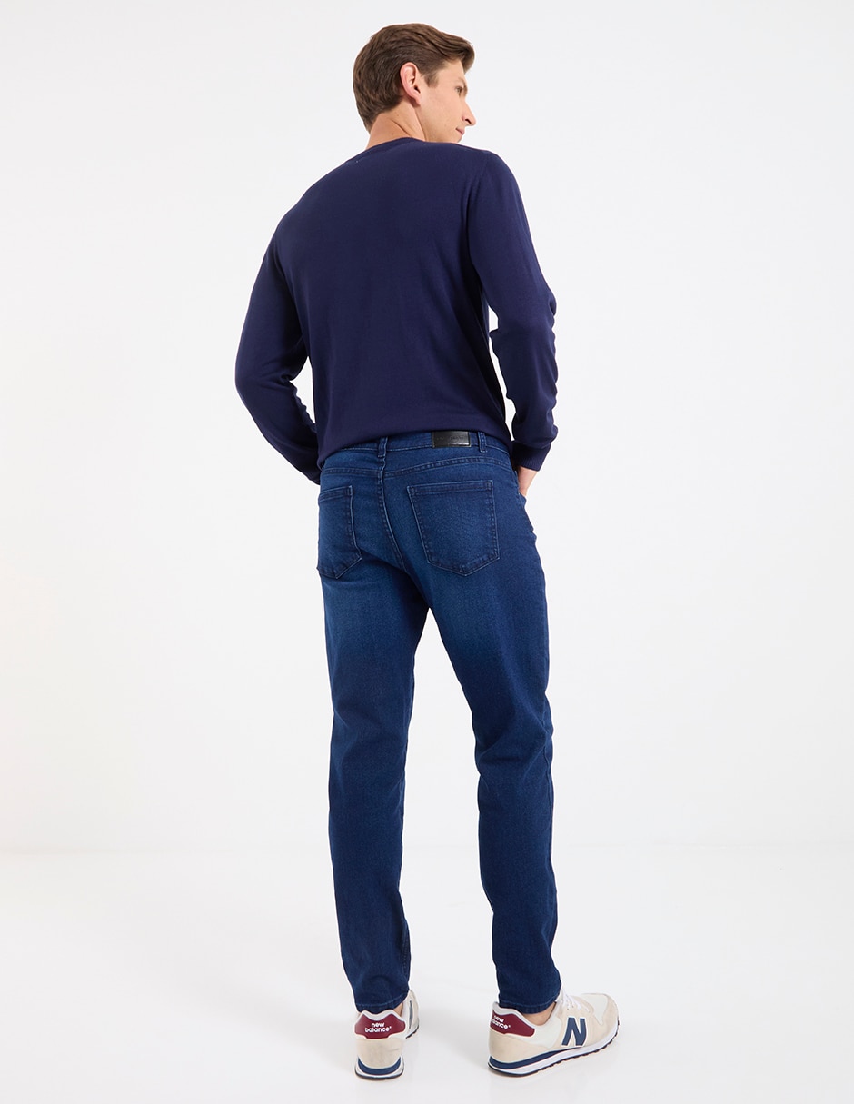 Jeans slim lavado deslavado para hombre 2