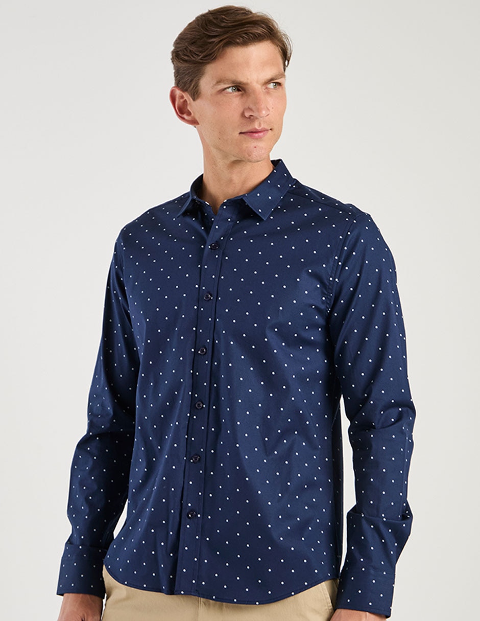 Camisa casual de algodón manga larga para hombre 5