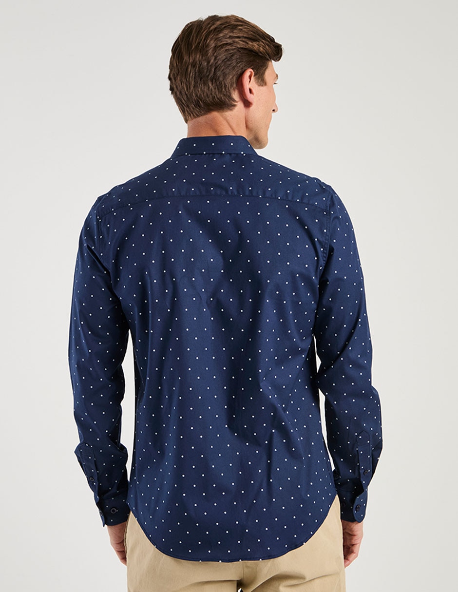 Camisa casual de algodón manga larga para hombre 6