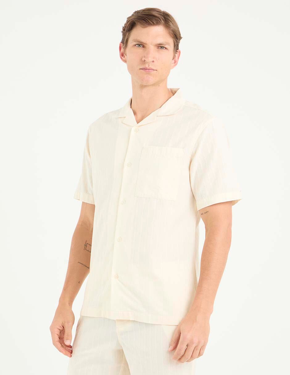 Camisa casual de algodón manga corta para hombre Camisa casual de algodón manga corta para hombre
