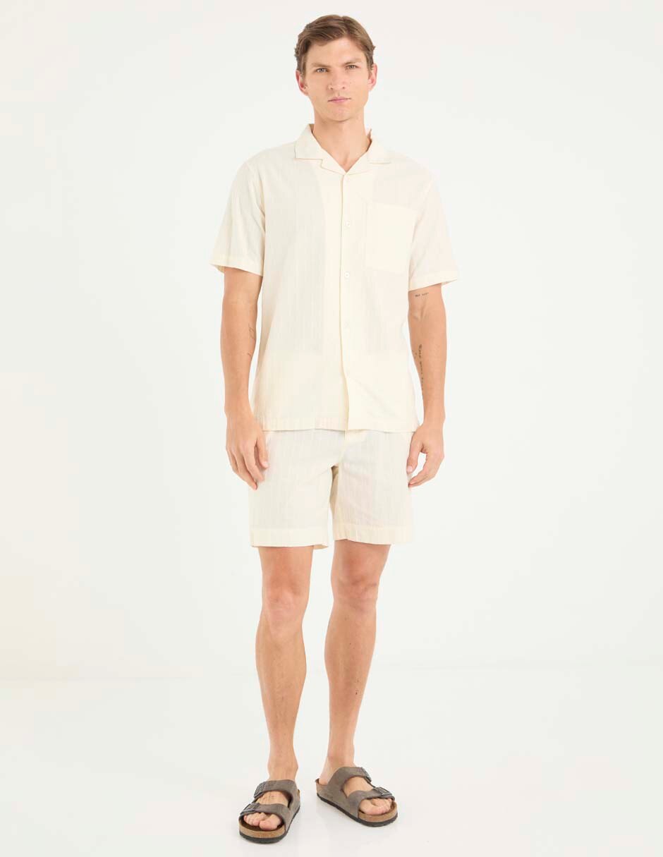 Camisa casual de algodón manga corta para hombre 3