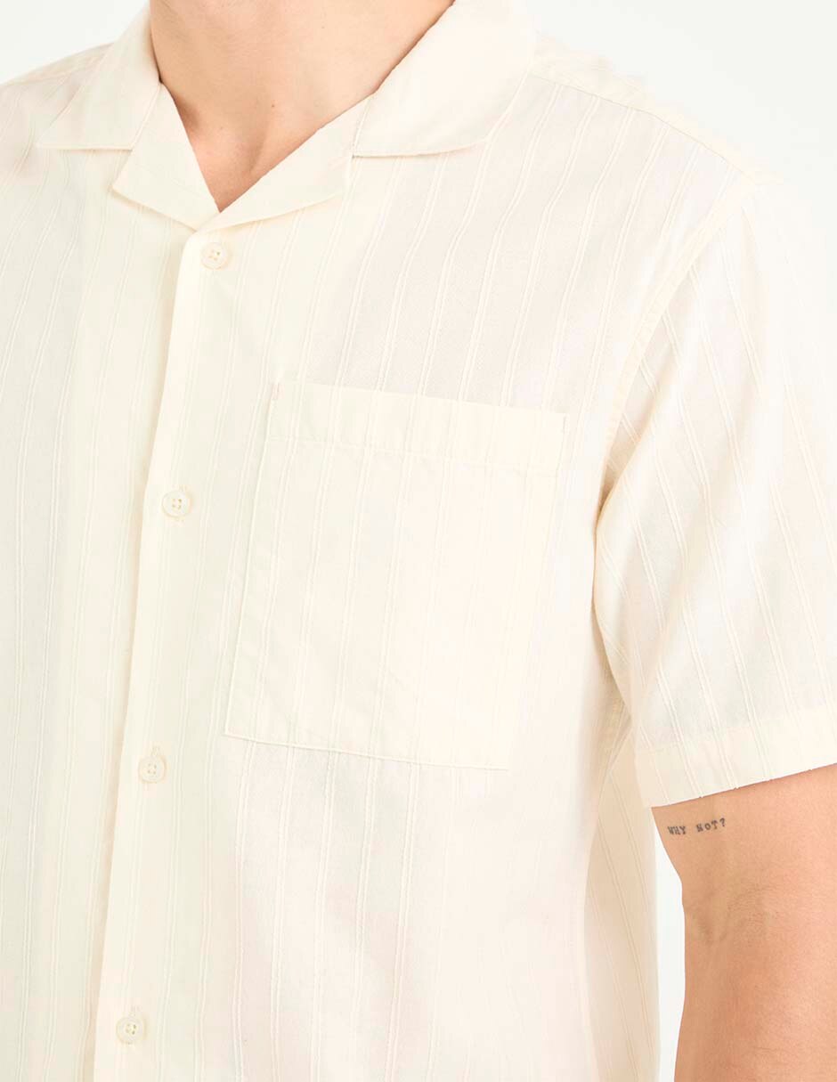 Camisa casual de algodón manga corta para hombre 4