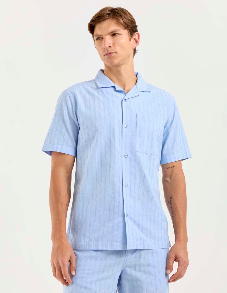 Camisa casual de algodón manga corta para hombre Camisa casual de algodón manga corta para hombre