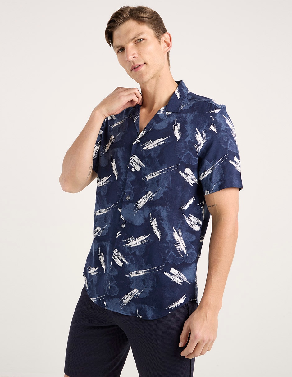 Camisa casual manga corta para hombre