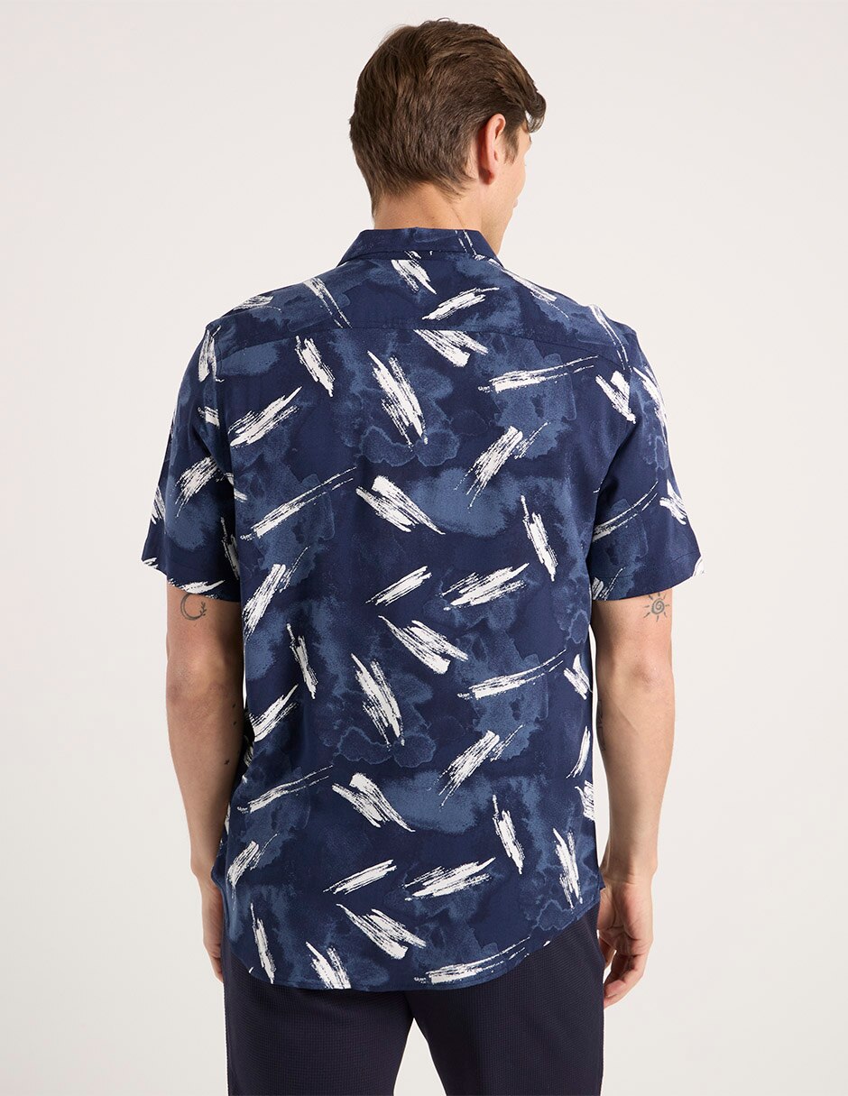 Camisa casual manga corta para hombre 4