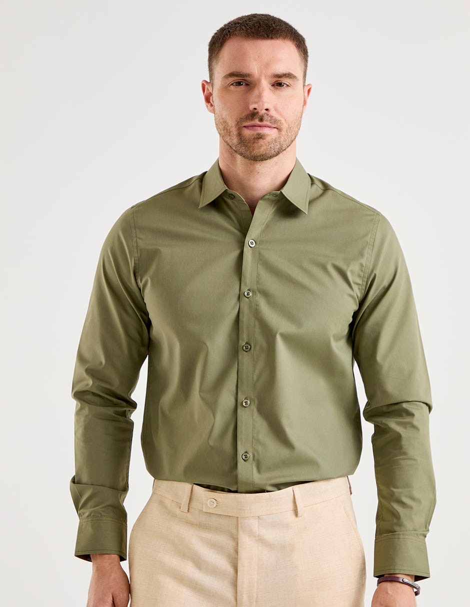 Camisa de vestir manga larga para hombre Camisa de vestir manga larga para hombre