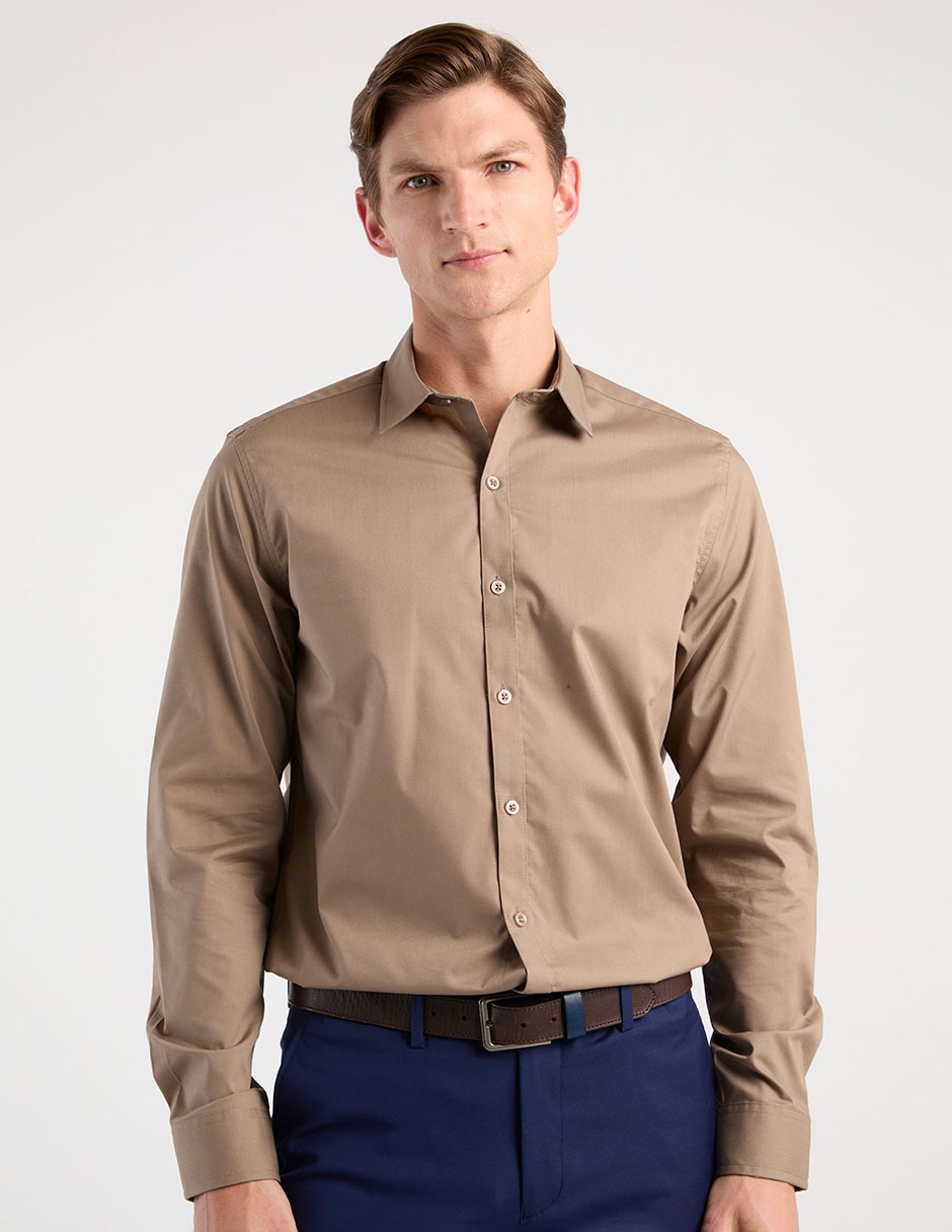 Camisa de vestir manga larga para hombre