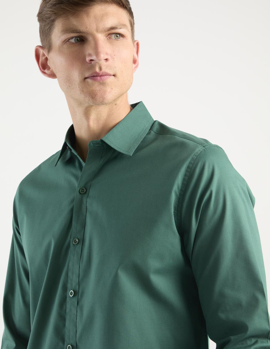 Camisa de vestir Contempo manga larga para hombre