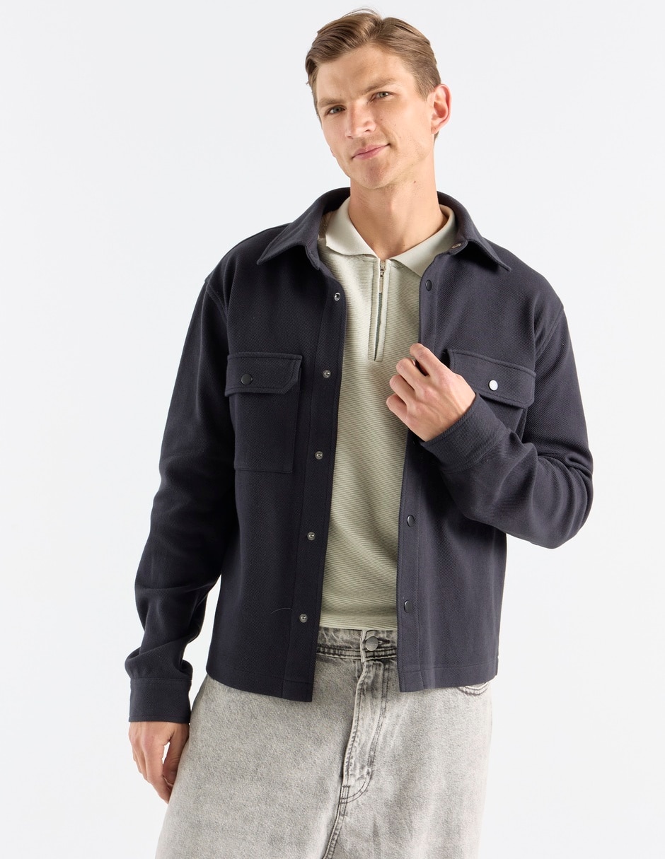 Camisa casual manga larga para hombre 5