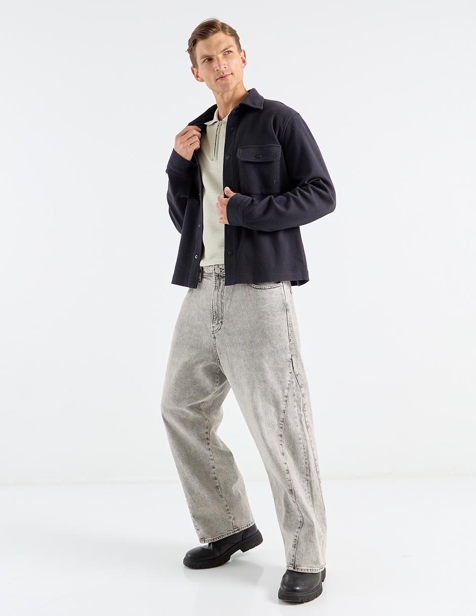 Camisa casual manga larga para hombre 4