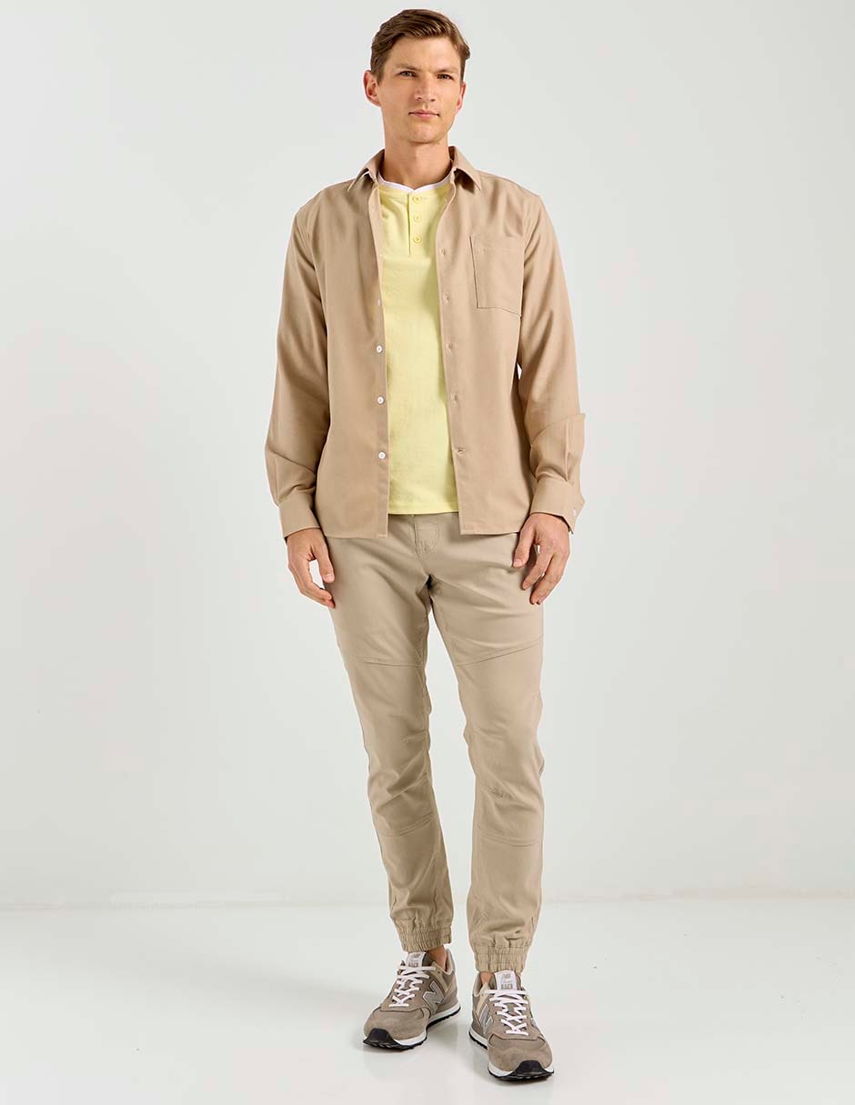 Camisa casual de algodón manga larga para hombre 3